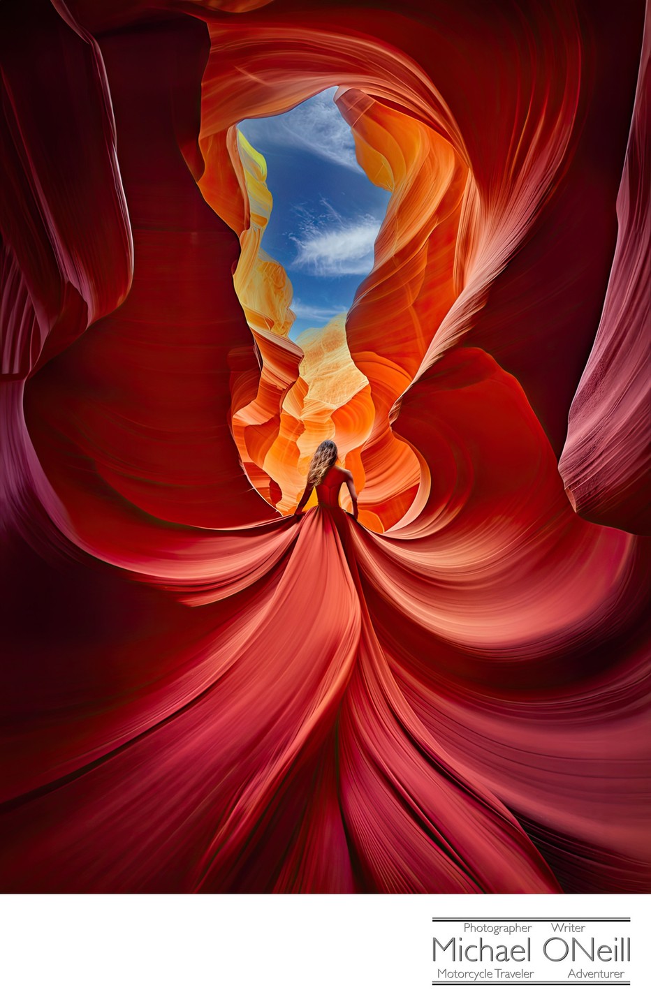 Slot Canyon Dream • Computer-Generated Image Morphs Feminine Beauty With Nature