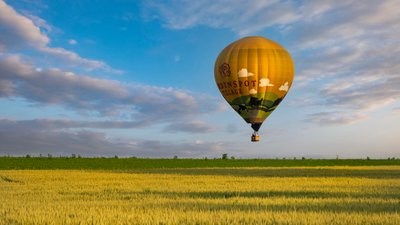 Hot Air Balloon Amish Country Motorcycle Travel and Stock Photography