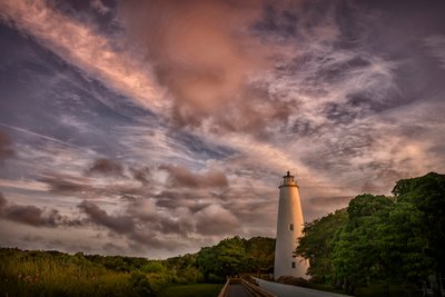Ocracoke Island Lighthouse Outer Banks OBX Motorcycle Travel Pictures