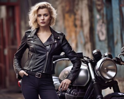 Women's Leather Biker Fashion Images