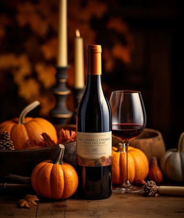 Autumn Harvest Of Fine Red Wine