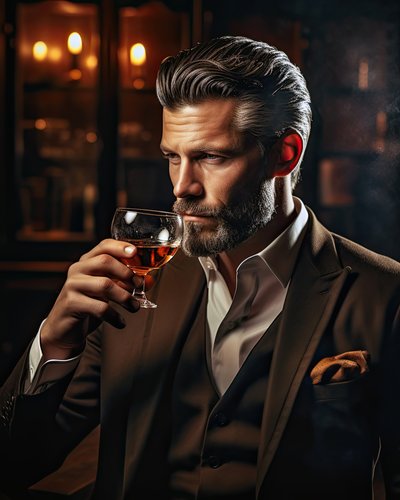 The Connoisseur • Successful Businessman Sampling A Fine Cognac
