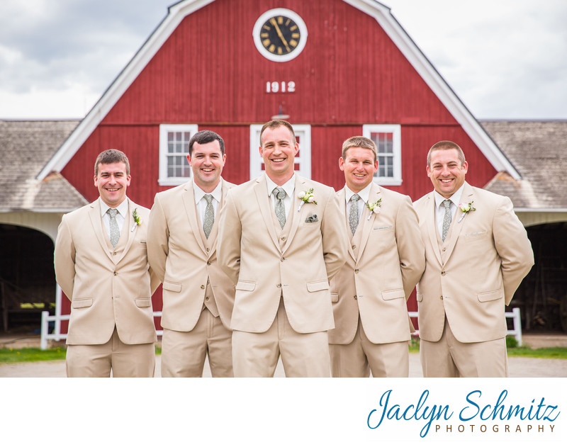 Vermont groomsmen wedding portrait