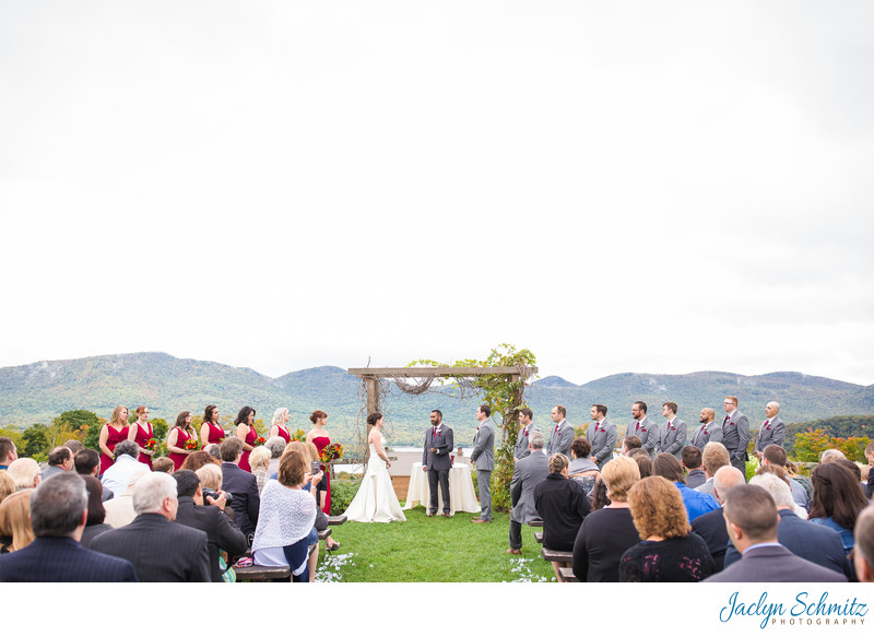 The Knoll wedding ceremony Mountain Top Inn