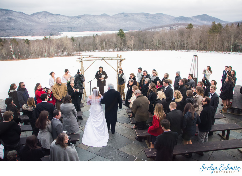 Mountain Top Inn The Terrace wedding ceremony