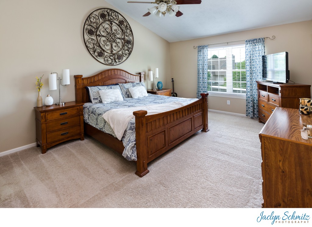 Master bedroom real estate photography