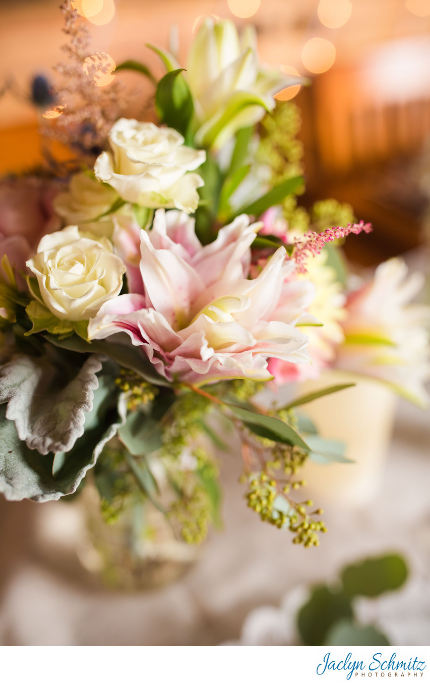 Soft pink wedding flowers vermont