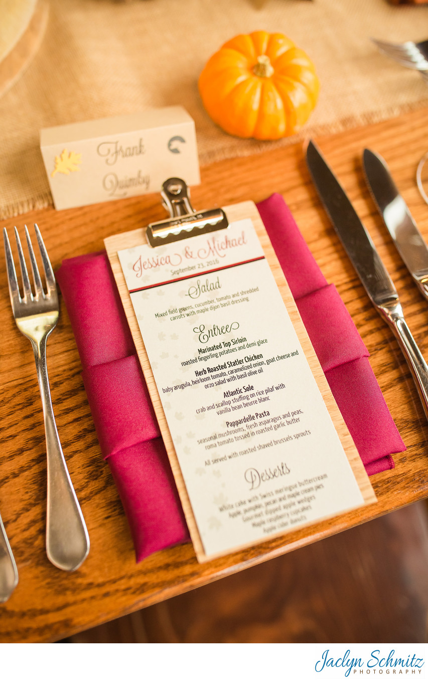 Mountain Top Inn wedding catering menu