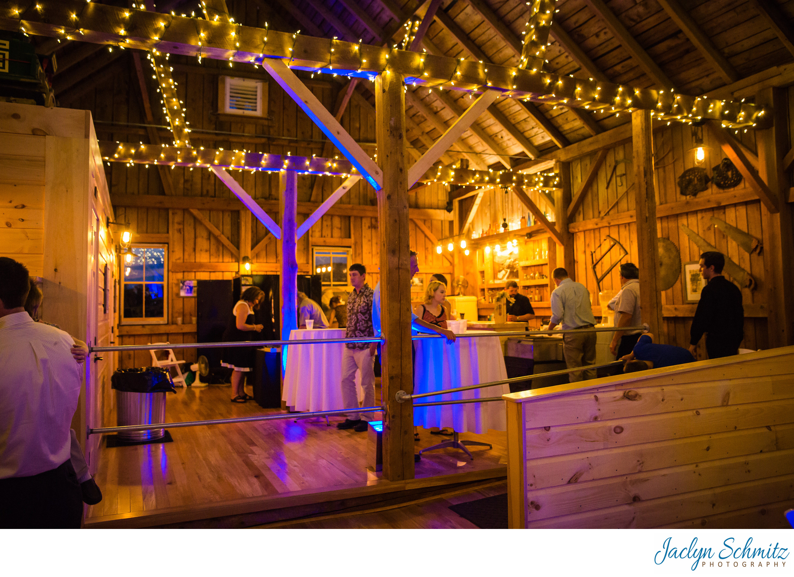 Mansfield Barn separate bar area Second & Associate Wedding