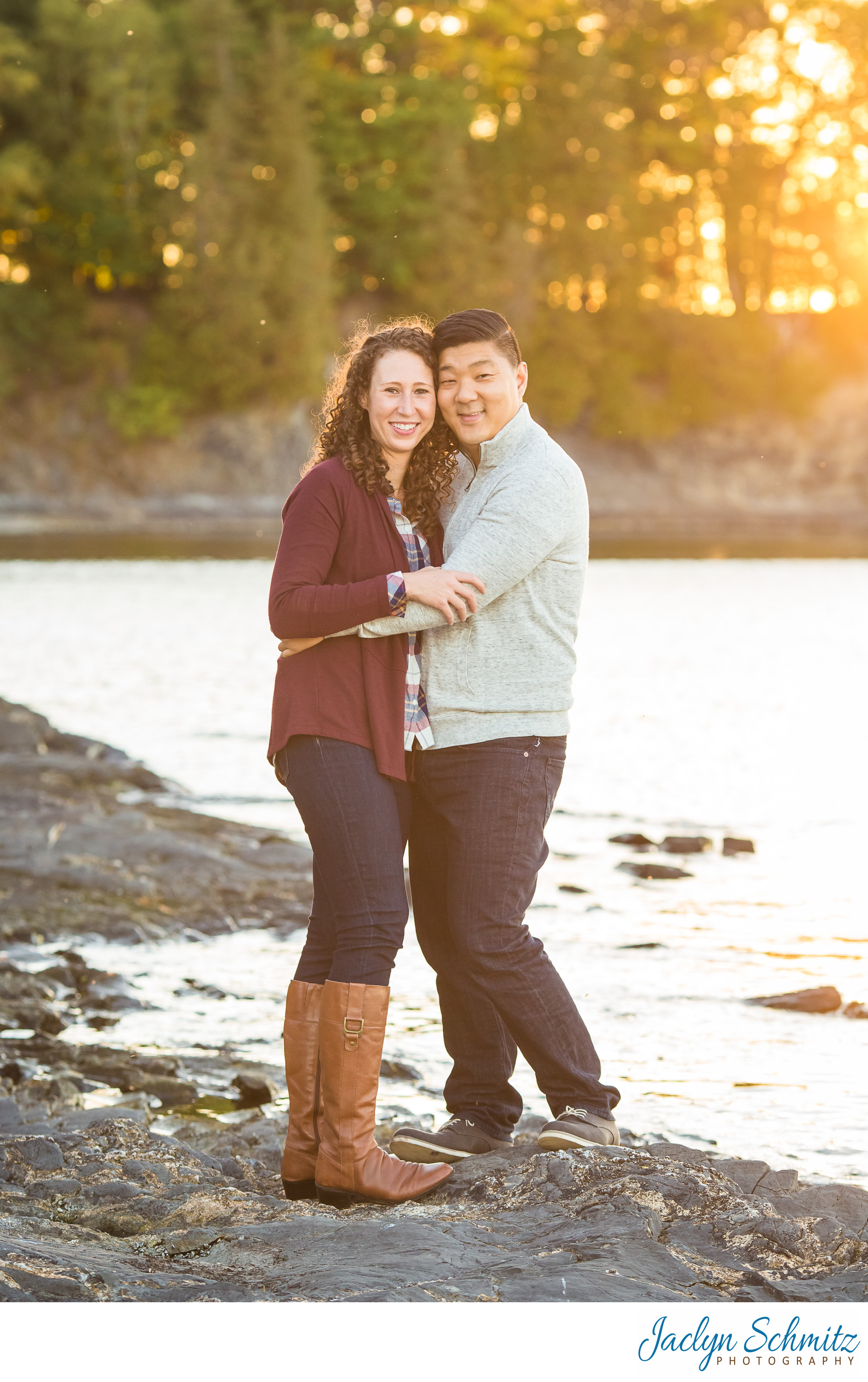 Sunset Lake Engagement Session Vermont Second & Associate Wedding