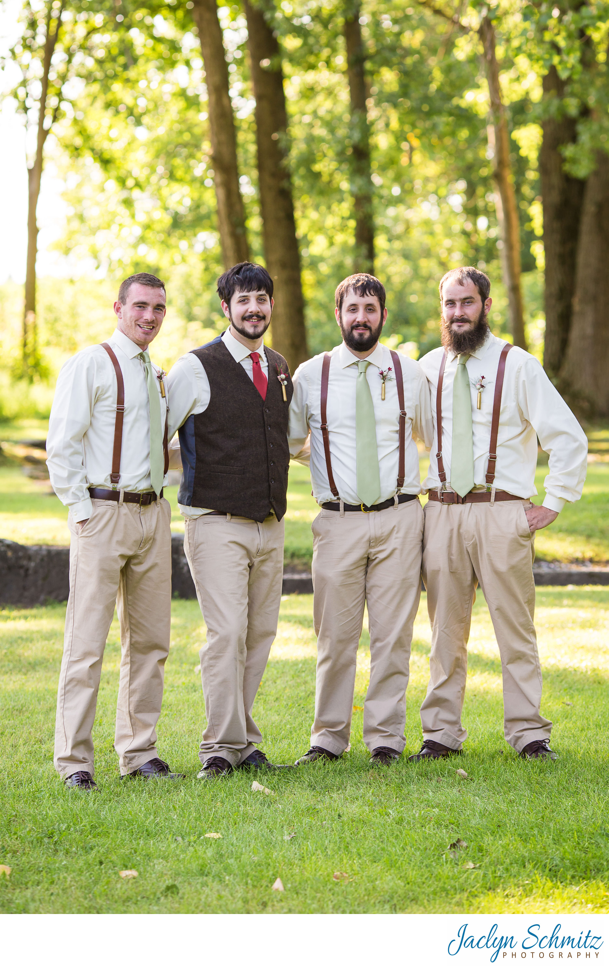 Tan and light green groomsman colors - Second & Associate Wedding ...