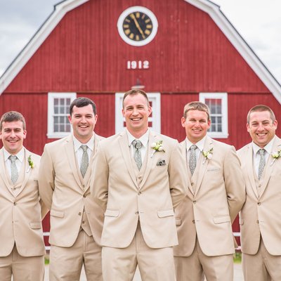 Vermont groomsmen wedding portrait