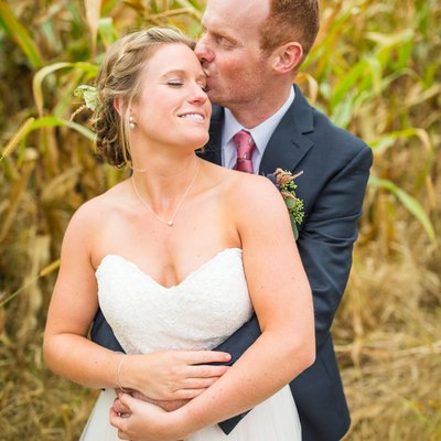 Corn field wedding Vermont