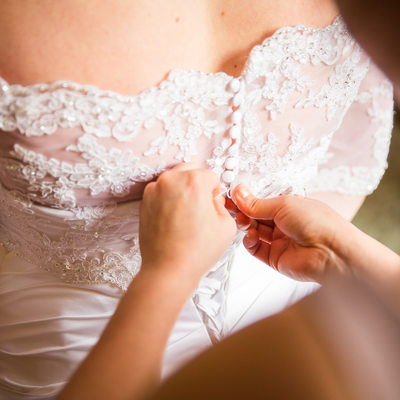 Lace bolero wedding dress