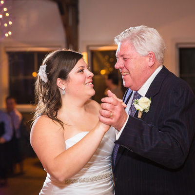 Happy father daughter first dance