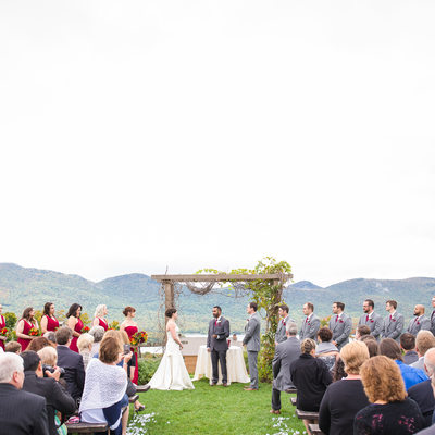 The Knoll wedding ceremony Mountain Top Inn