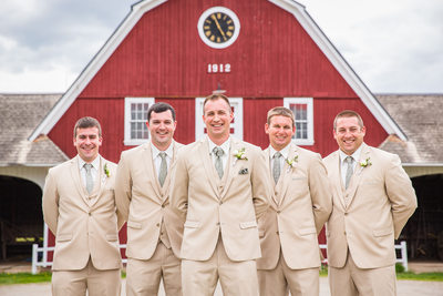 Vermont groomsmen wedding portrait