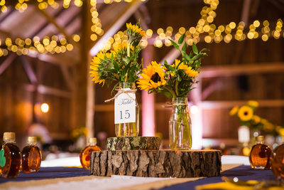 Sunflower wedding decor