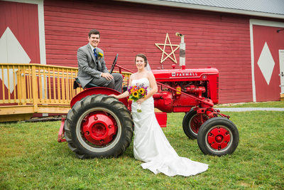 Tractor wedding photos VT