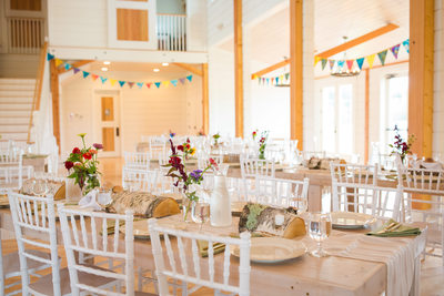 Brand new white wedding barn Vermont