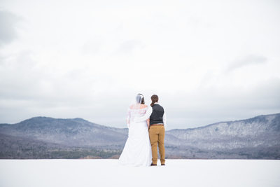 Winter Mountain wedding in Vermont