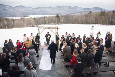 Mountain Top Inn The Terrace wedding ceremony