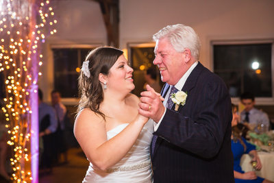 Happy father daughter first dance