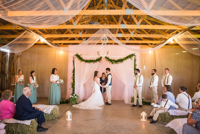 Indoor wedding ceremony Franklin County Field Days