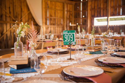 Creative Vermont table numbers