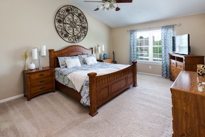 Master bedroom real estate photography