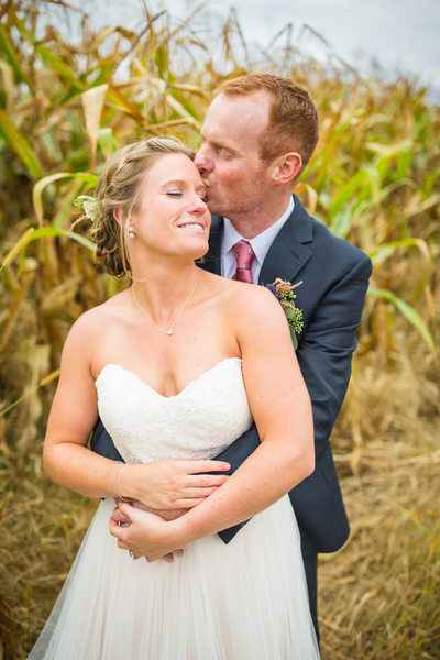 Corn field wedding Vermont