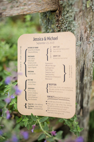 Simple contemporary ceremony pamphlet