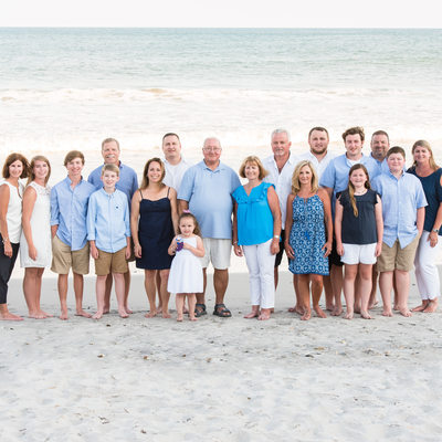 Large Extended Family Photos Topsail Beach