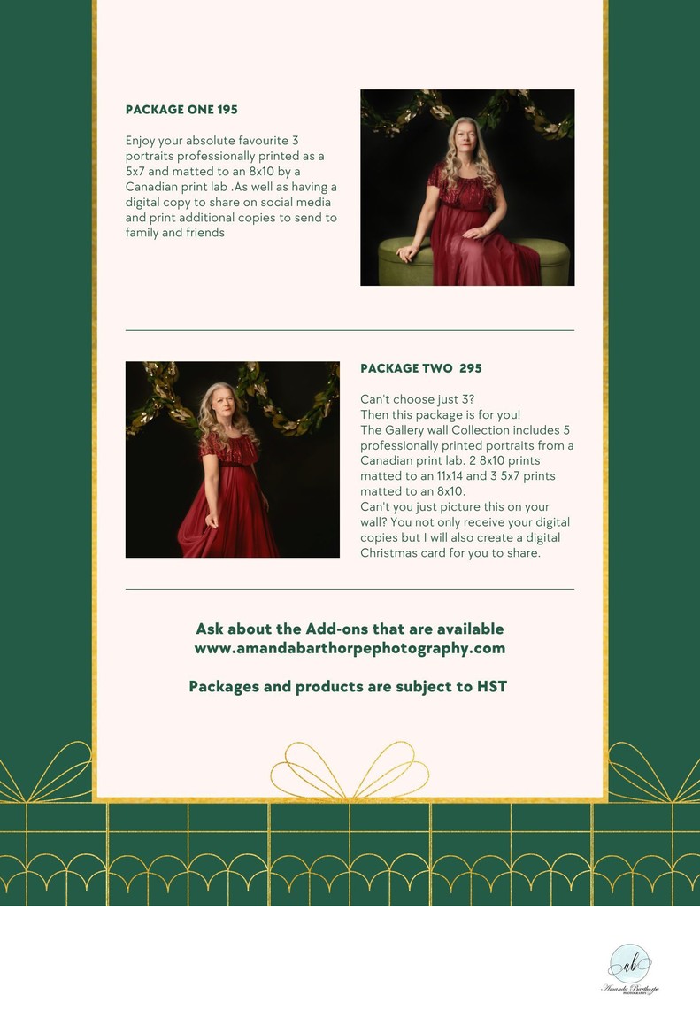 Green Gold and Cream Classy Elegant Business Holiday Newsletter - 2