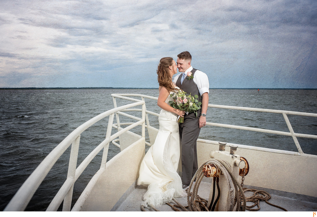 They got married on a boat