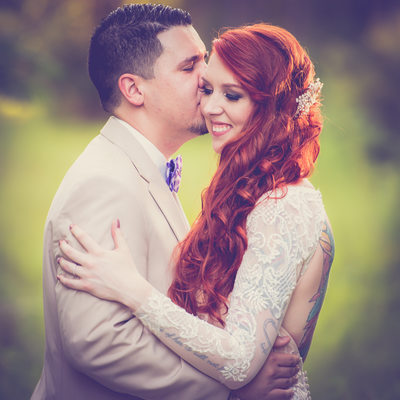 Gorgeous bride with red hair 