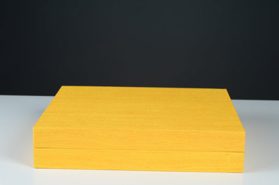 YELLOW BOX FOR A YELLOW AND BLUE WEDDING ALBUM