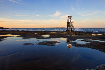 Engagement photos at big Tablot Island at sunset in florida