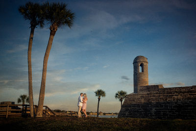 We love the Fort in St Augustine for engagement photographs