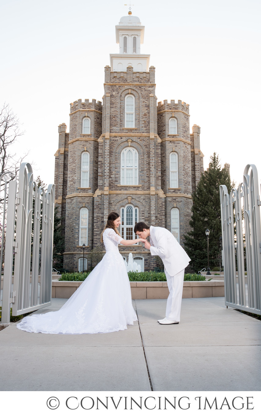 Logan Utah Temple Wedding Convincing Image