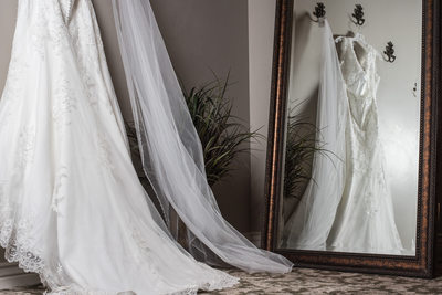 Wedding Dress Reflection Utah Photographers