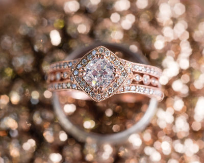 Rose Gold Wedding Engagement Ring