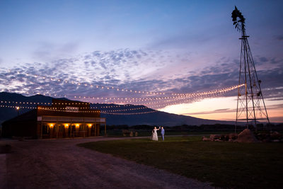 Sunset wedding photography