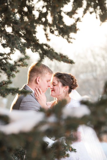 Winter Wedding at Logan Temple