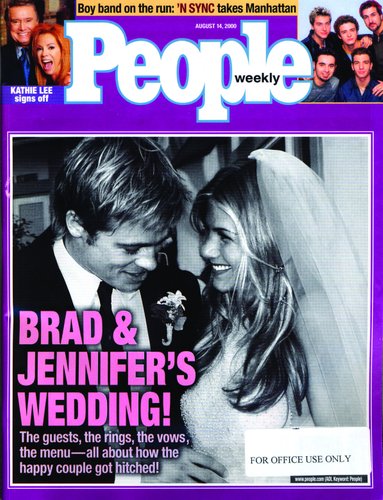 Jennifer Aniston & Brad Pitt Wedding Photos, Malibu Ca.