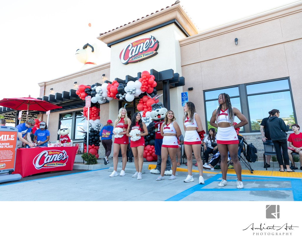 Fresno State Cheer Leaders, Raising Canes Grand Opening