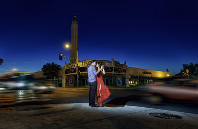 Fresno Engagement Session, at Tower Theater