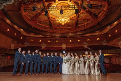 Wedding photo at Warnor's Theater Fresno, CA 