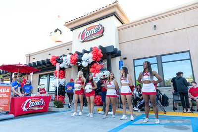 Fresno State Cheer Leaders, Raising Canes Grand Opening
