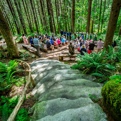 Forest Wedding Ceremony At Wellspring Spa Near Rainier Forest Wedding Ceremony At Wellspring Spa Near Rainier